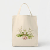Watercolor Green Frog  Tote Bag (Voorkant)
