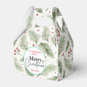 : Watercolor Green Grass – Festive Christmas Party Bedankdoosjes (Voorkant Zijde)