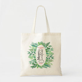 : Watercolor Green Grass – Festive Christmas Party Tote Bag