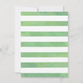 Watercolor Green Ice Pop Lolly Verjaardagsfeestje Kaart (Achterkant)