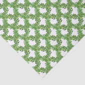 Watercolor Green Lattice Garland Tissuepapier (Detail)