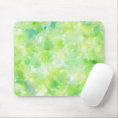 Watercolor Green Leaf Abstract Pattern Muismat (Met muis)