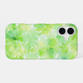 Watercolor Green Leaf Botanical Phone Case iPhone 16 Hoesje (Achterkant horizontaal)