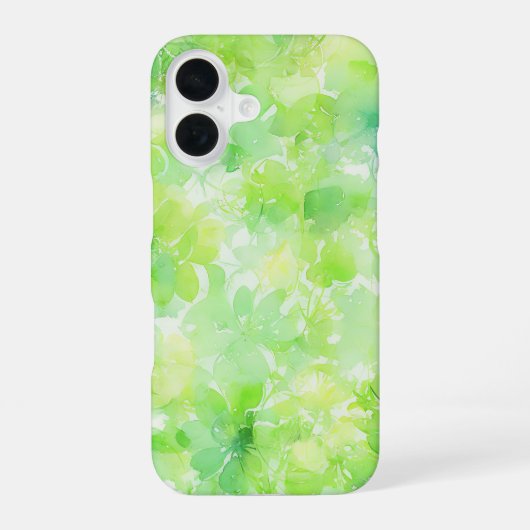 Watercolor Green Leaf Botanical Phone Case iPhone 16 Hoesje (Achterkant)