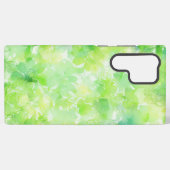 Watercolor Green Leaf Botanical Phone Case Samsung Galaxy Hoesje (Achterkant horizontaal)