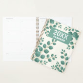 Watercolor Green Leaves Custom Planner (Display)