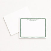 Watercolor Green Scalloped Nursery Note Card Aankondiging