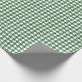 Watercolor Green & White Gingham Cadeaupapier (Hoek)
