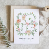 Watercolor Greenery and Roses Valentine's Day