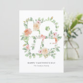 Watercolor Greenery and Roses Valentine's Day (Staand voorkant)