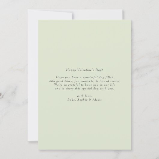 Watercolor Greenery and Roses Valentine's Day (Achterkant)