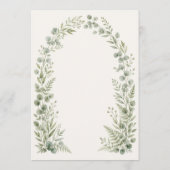 Watercolor Greenery Arch Wedding Program Programmakaart (Achterkant)