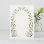 Watercolor Greenery Arch Wedding Program Programmakaart (Staand voorkant)