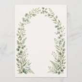 Watercolor Greenery Arch Wedding Program Programmakaart (Voorkant)