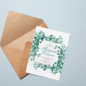 Watercolor Greenery Botanical Wedding Invitation Kaart