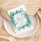 Watercolor Greenery Botanical Wedding Invitation Kaart