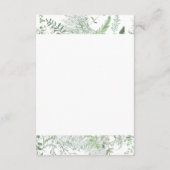 Watercolor Greenery Fern Rustic Wedding Informatiekaartje (Achterkant)