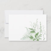 Watercolor Greenery Fern Rustic Wedding Save The Date (Achterkant)
