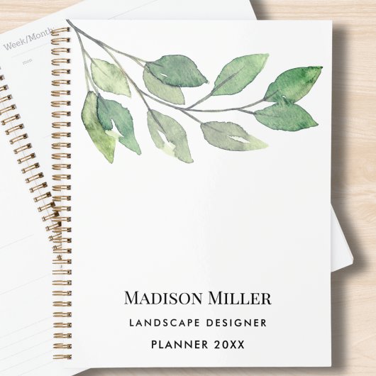 Watercolor Greenery Landscape Designer Planner