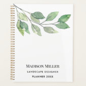 Watercolor Greenery Landscape Designer Planner (Voorkant)
