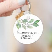 Watercolor Greenery Landscape Designer QR Code Sleutelhanger