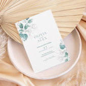 Watercolor Greenery Wedding Invitation Kaart