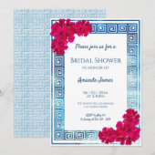 Watercolor Griekse Elegantie + Roze Bruidsmeisjesf Kaart (Voorkant / Achterkant)