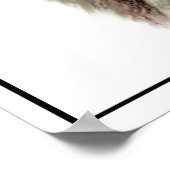 Watercolor Grizzly Bear Animal Nature Art Poster (Hoek)