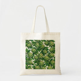 Watercolor Groen Artisjok Botanisch Patroon Tote Bag