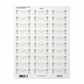 Watercolor groen blad retouradreslabel etiket (Full Sheet)