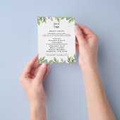 Watercolor groen blad salontemplate flyer (Hand)