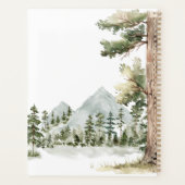 Watercolor Groen Bos Gepersonaliseerde Afspraak Planner (Achterkant)