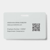 Watercolor Groen Bos Persoonlijk  Badge (Achterkant)