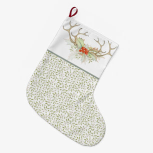 Watercolor groen landschaps kerstfeest grote kerstsok