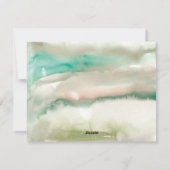 Watercolor Groen Modern Gelukkig Kerstmis Foto Feestdagenkaart (Achterkant)