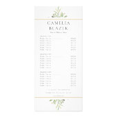 Watercolor groen salon service menu (Voorkant)