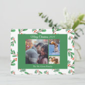 Watercolor Groene Aquarel Sjabloon 3 Foto Collage (Staand voorkant)