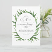 Watercolor Groene Baby Shower Kaart (Staand voorkant)
