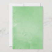 Watercolor Groene Baby Shower Kaart (Achterkant)