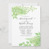 Watercolor Groene Baby Shower per Post Kaart (Voorkant)