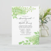 Watercolor Groene Baby Shower per Post Kaart (Staand voorkant)