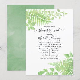 Watercolor Groene Baby Shower per Post Kaart