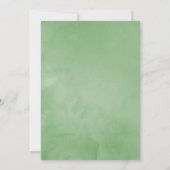 Watercolor Groene Bat Mitzvah Kaart (Achterkant)