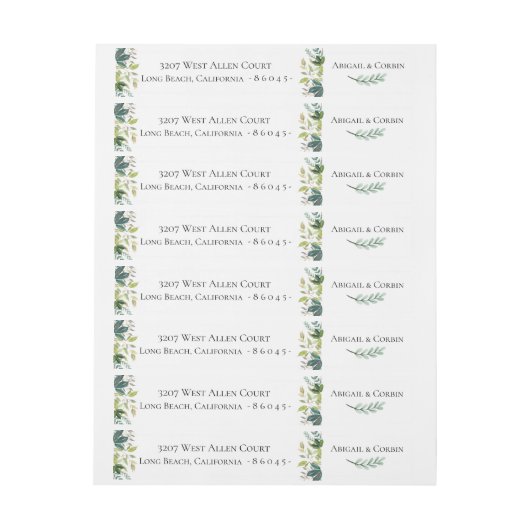 Watercolor Groene Blad (Vel)