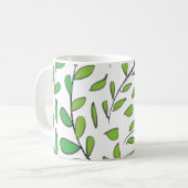 Watercolor Groene Bladeren Koffiemok (Voorkant links)