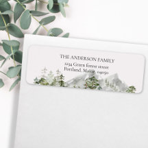 Watercolor groene bos retouradres