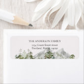 Watercolor groene bos retouradres etiket (Insitu)
