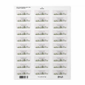 Watercolor groene bos retouradres etiket (Full Sheet)
