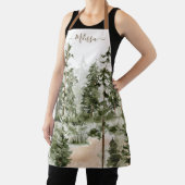 Watercolor Groene Bos Schort (Insitu)
