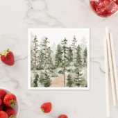 Watercolor Groene Bos Servet (Insitu)